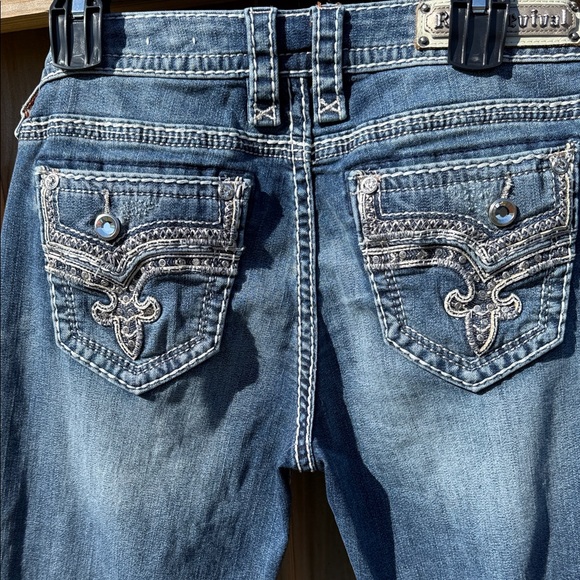 Rock revival Betty easy skinny size 29/30 open back pockets Blue Jeans # 04 - Picture 4 of 10